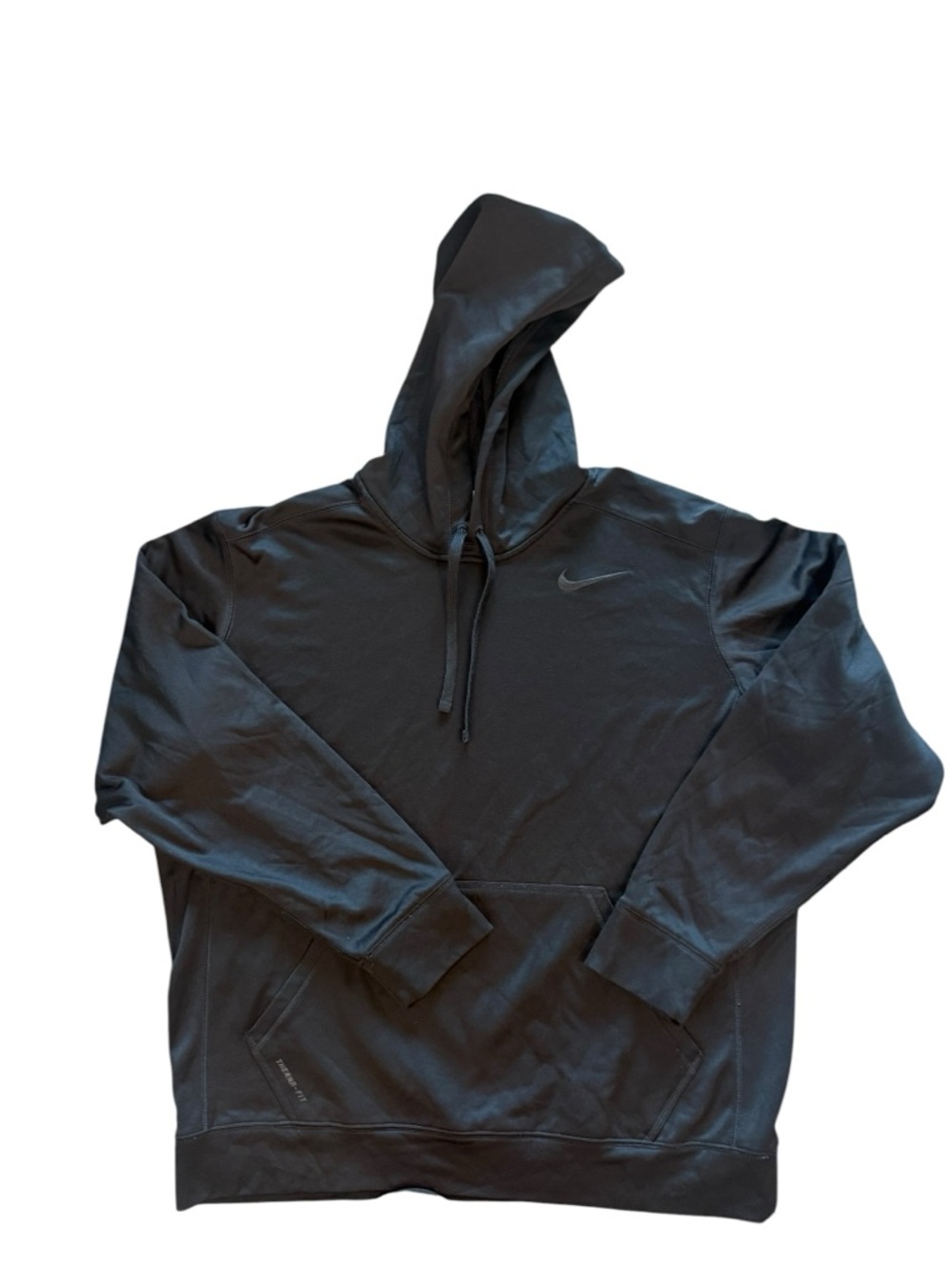 Nike Jacket Mens X-Large Black/Black Therma Fit Hoodie Training Pullover.